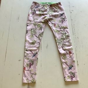 Zara Girls Tropical Print Koala Bear Pink Leggings 13 14 Free Shipping